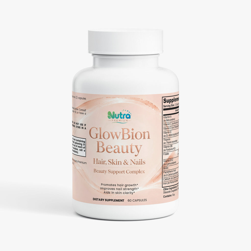 Hair, Skin and Nails Complex. Promotes hair growth, improves nail strength, improves skin quality and clarity